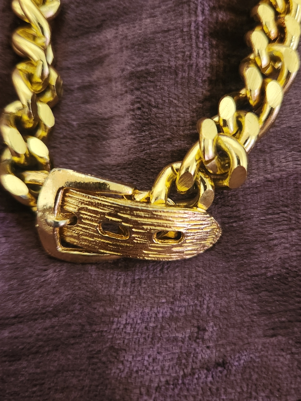 Gold-Tone Buckle Necklace